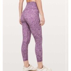 Lululemon Size 4 Align HR Pant 25" High-Rise Leggings Purple Floral